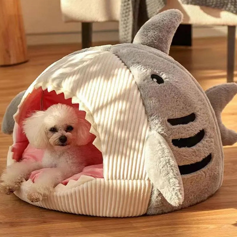 Cat Bed: Spring Shark Designed Breathable Dog Bed, Pet Supplies for Indoor Use