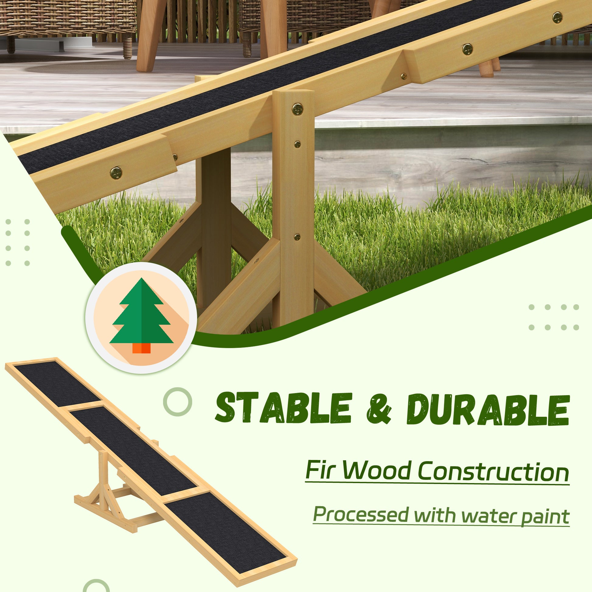 Pet Seesaw: Wooden Dog Training Equipment for Active Play
