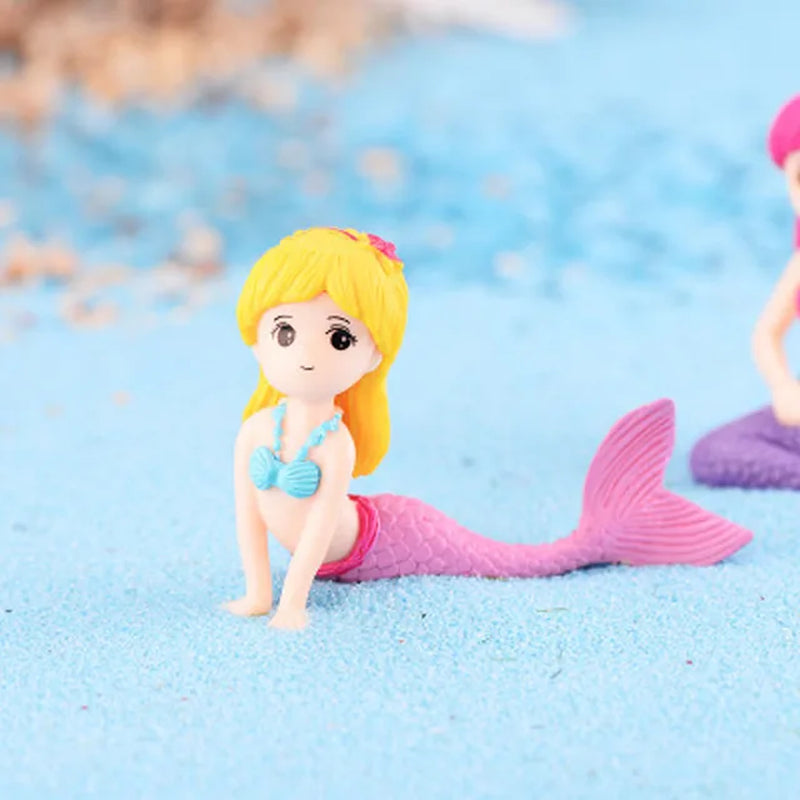 Aquarium Little Mermaid Ornament: Cute Desk Decoration for Fish Tank
