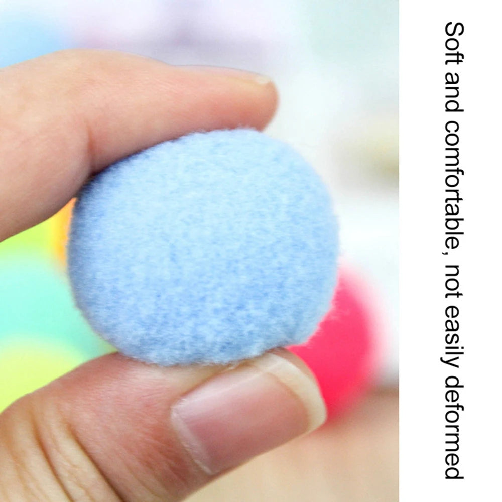 Interactive Cat Toy: Launch Training with Colorful Mini Pompoms