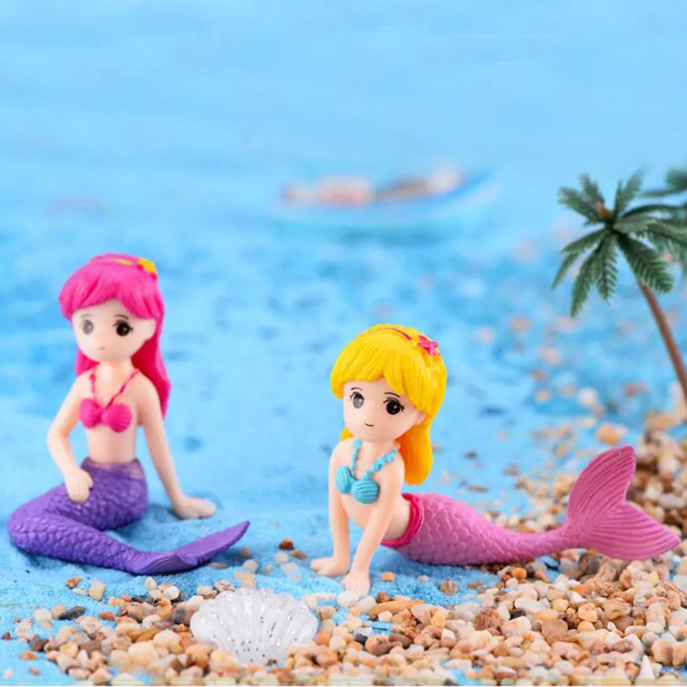 Aquarium Little Mermaid Ornament: Cute Desk Decoration for Fish Tank