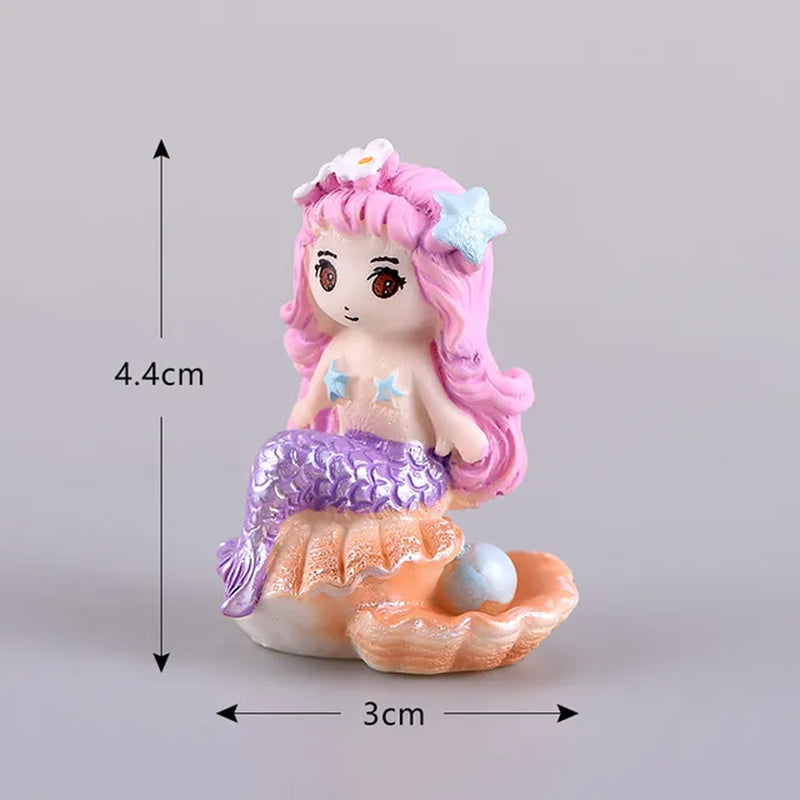 Aquarium Little Mermaid Ornament: Cute Desk Decoration for Fish Tank
