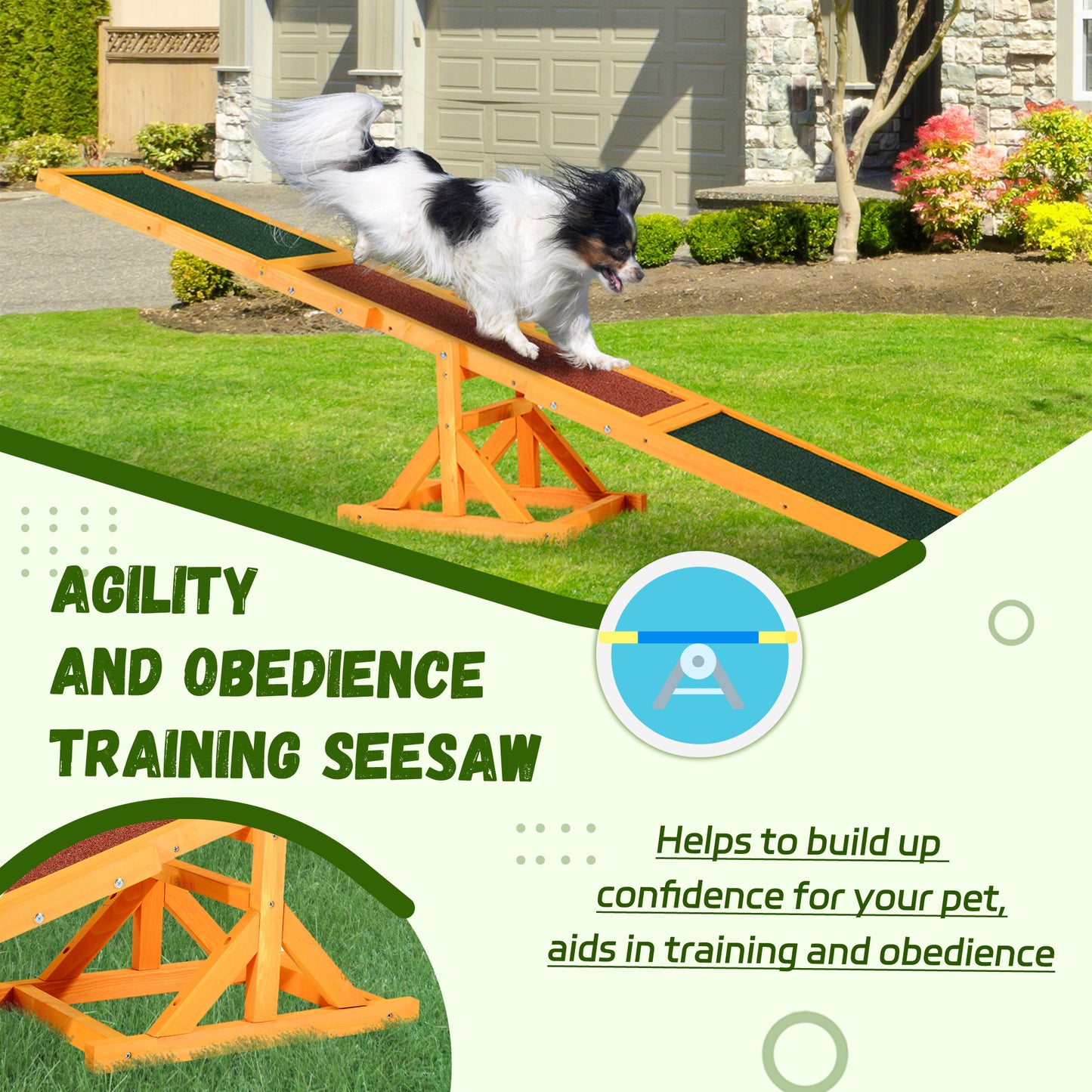 Pet Seesaw: Wooden Dog Training Equipment for Active Play