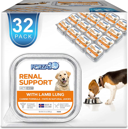 Kidney RENAL ACTIWET Wet Dog Food: Lamb flavor, renal support.