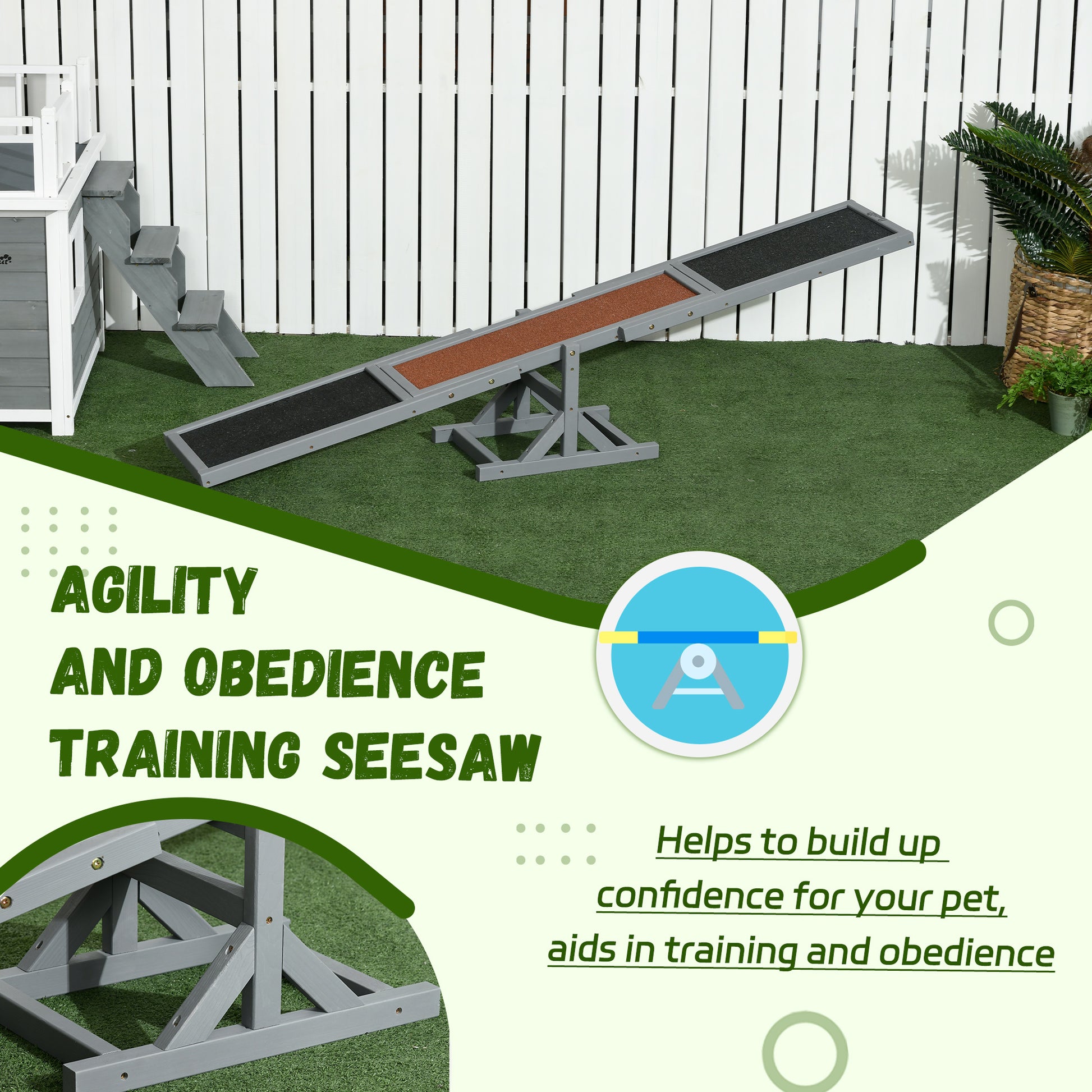 Pet Seesaw: Wooden Dog Training Equipment for Active Play