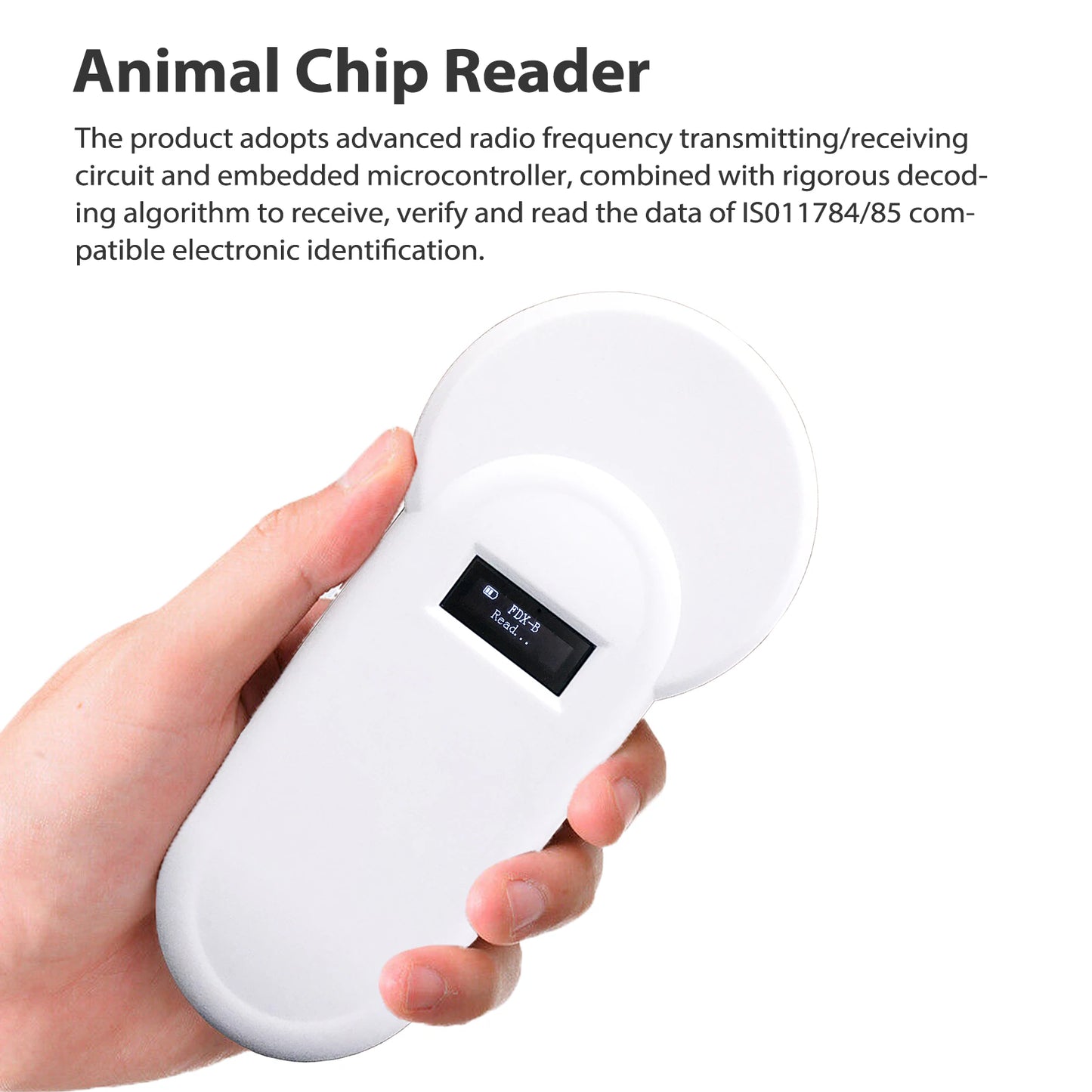 Pet ID Reader: Handheld 134.2Khz OLED Display for Cats and Dogs