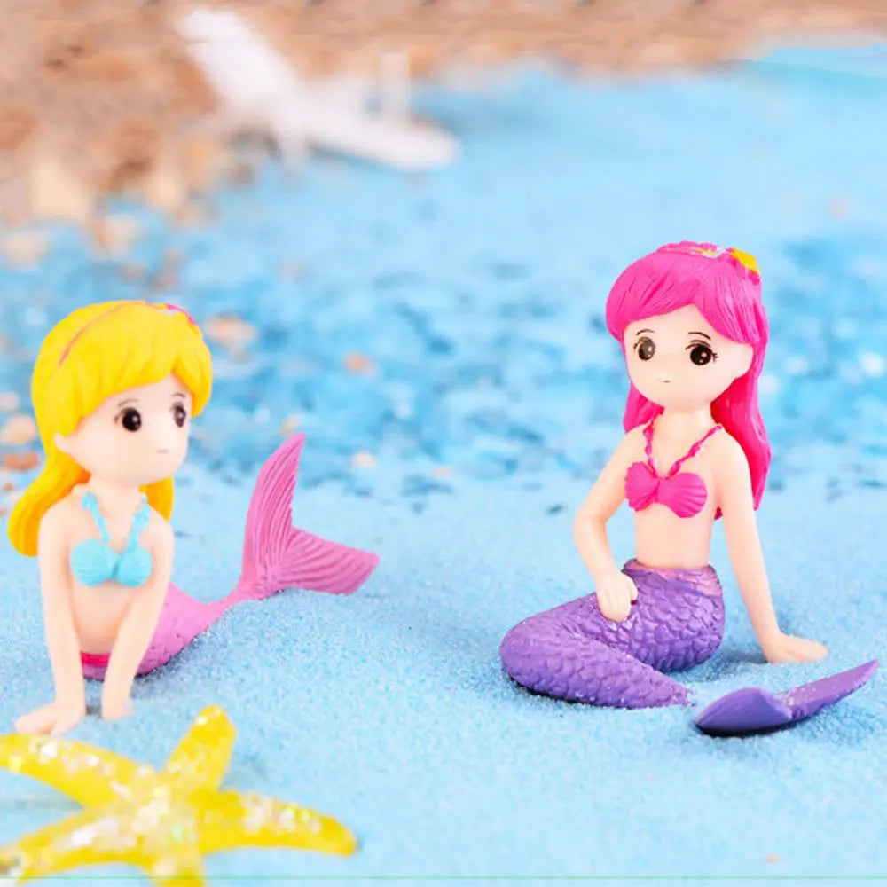 Aquarium Little Mermaid Ornament: Cute Desk Decoration for Fish Tank