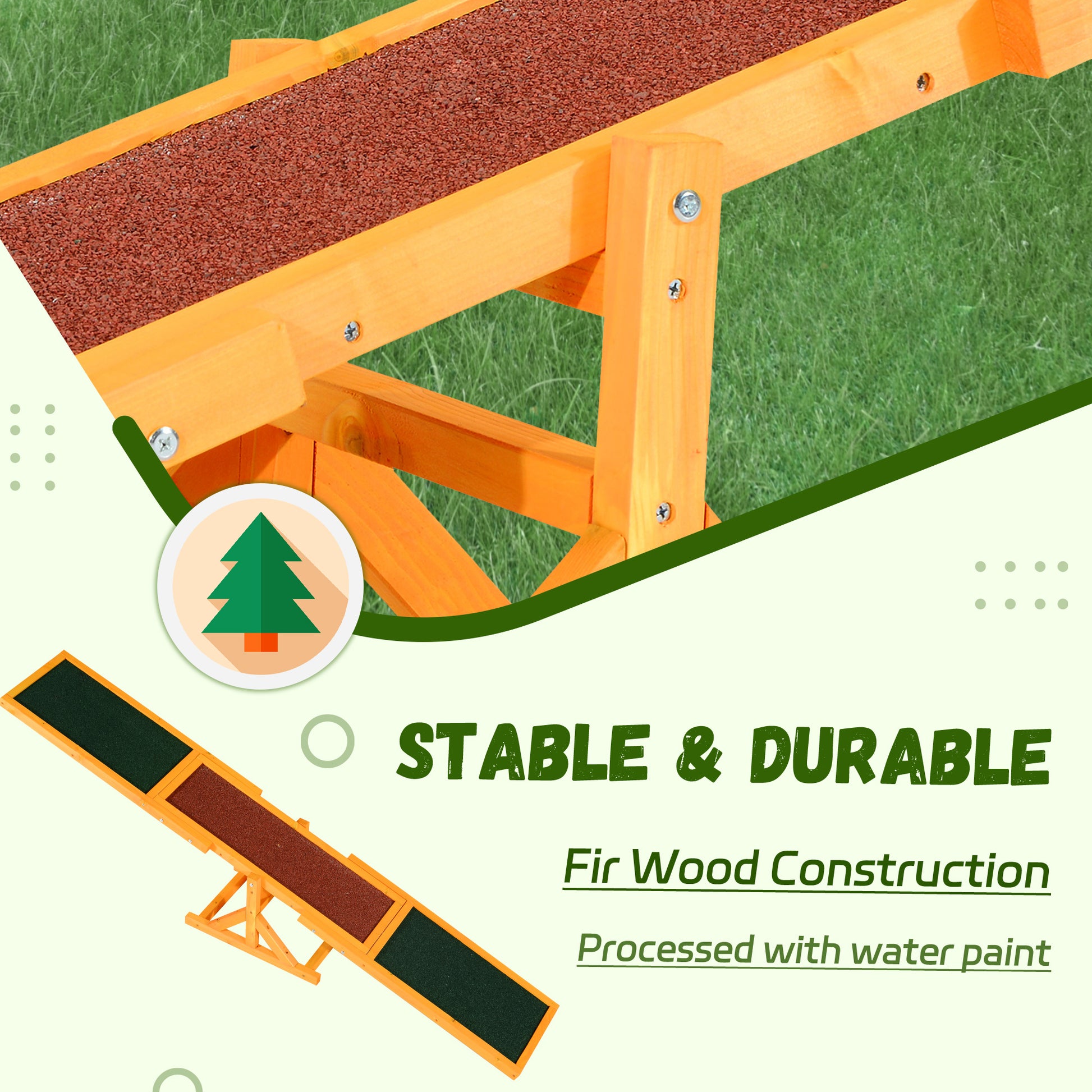 Pet Seesaw: Wooden Dog Training Equipment for Active Play