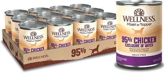 Natural Wet Dog Food: 95% Chicken, Grain-Free, 13.2-Ounce Can (Pack of 12)