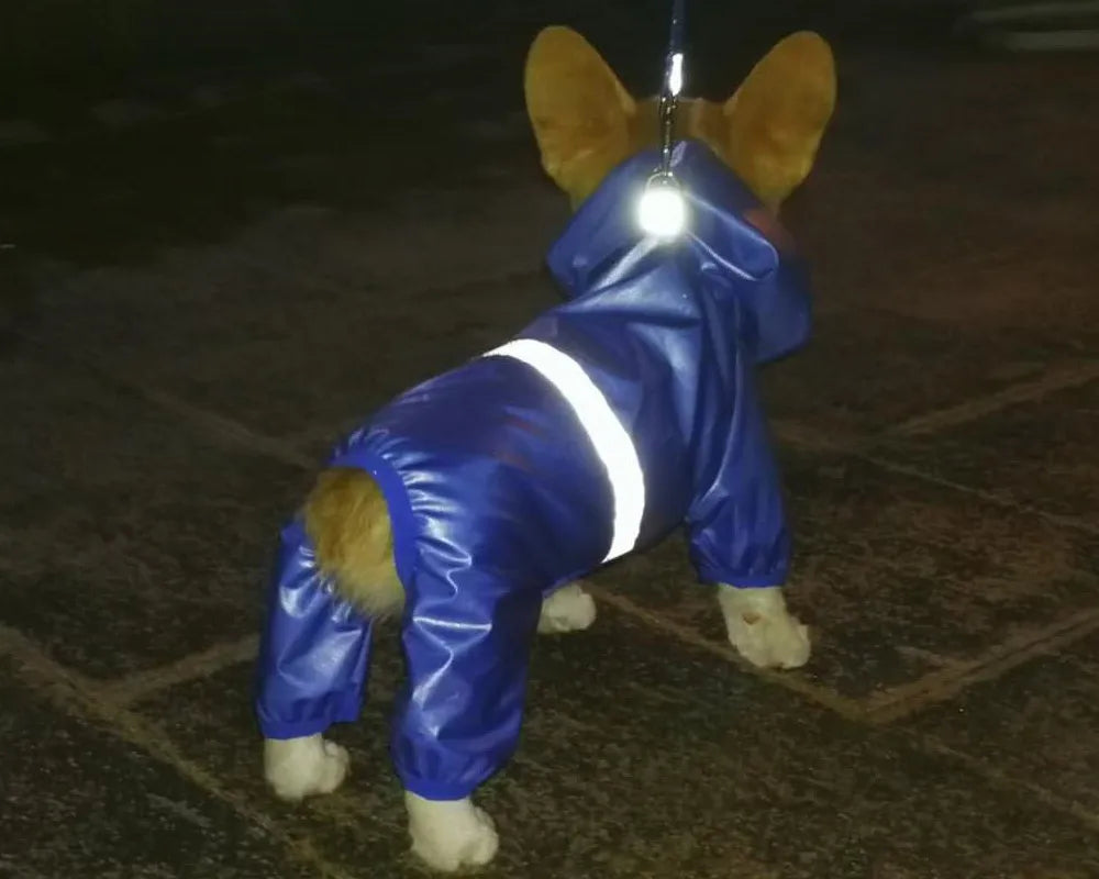 Waterproof Dog Raincoat: Fashionable, reflective, protects from rain.