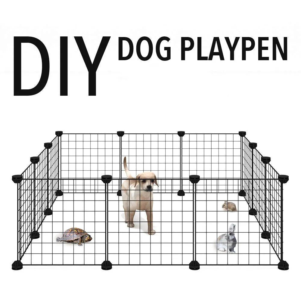 Multi-functional Pet Fence: DIY assembly, crate, playpen, ideal for various pets.