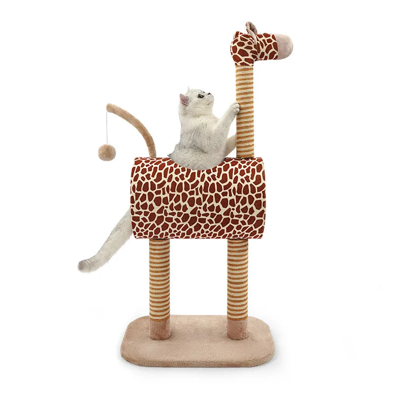Floor-to-Ceiling Tower: Adjustable condo, scratching post, hammock, activity center.