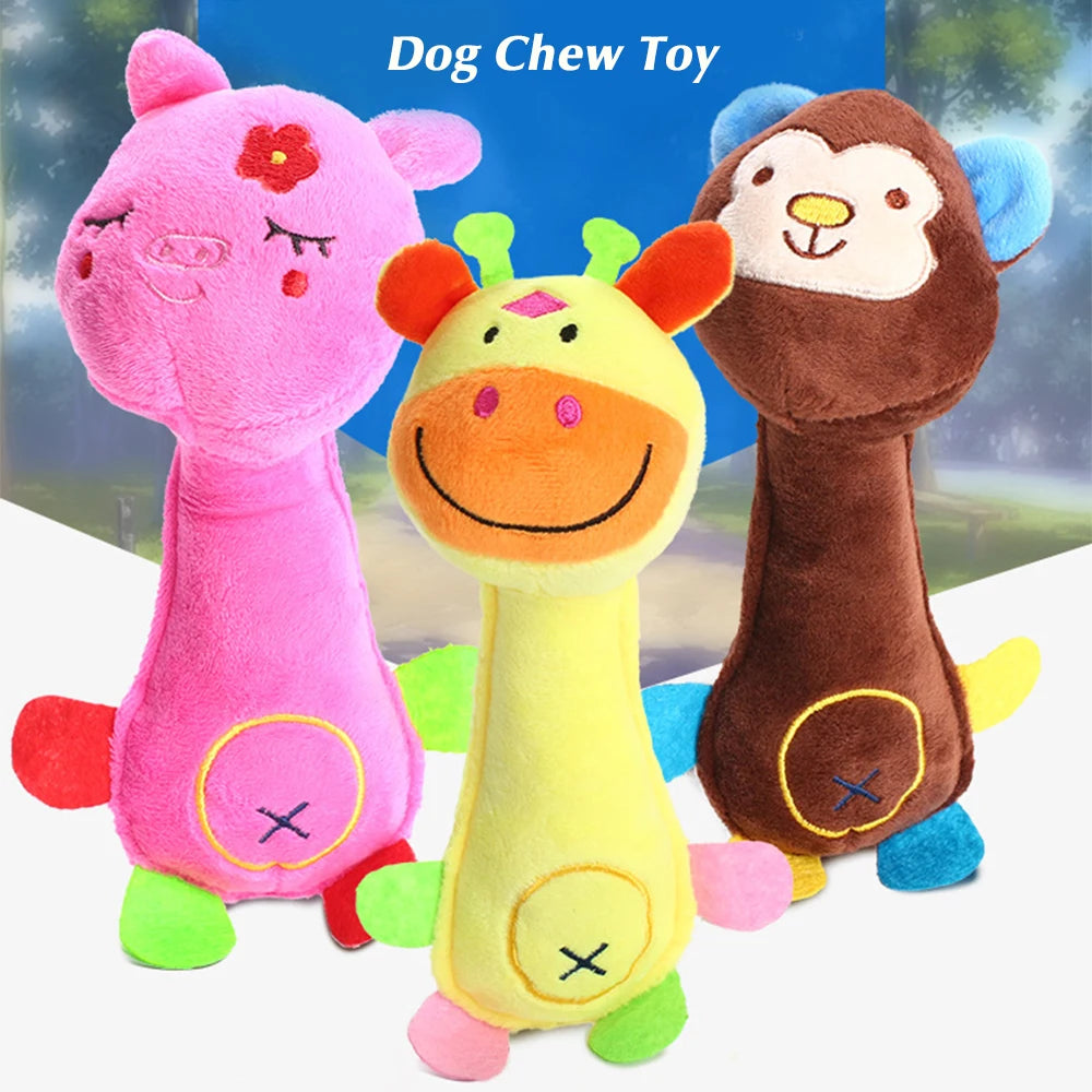Smiley Pet Plush Toy: Molar teeth cleaning, variety of animals available.