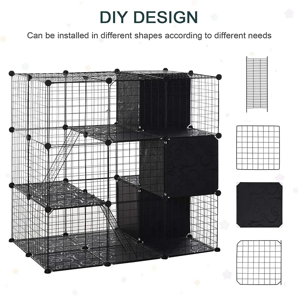 Multi-functional Pet Fence: DIY assembly, crate, playpen, ideal for various pets.