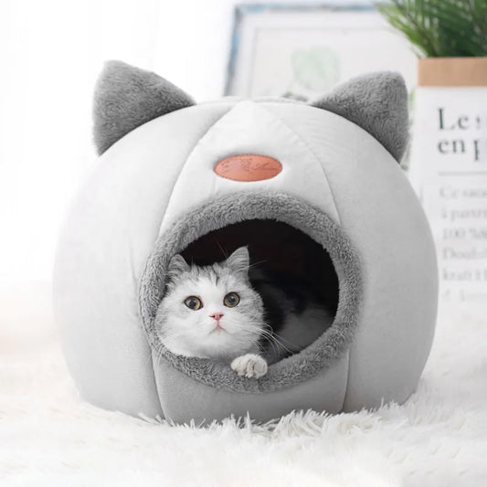 Deep Sleep Winter Cat Bed: Cozy Nest, Indoor Comfort, Cama Gato