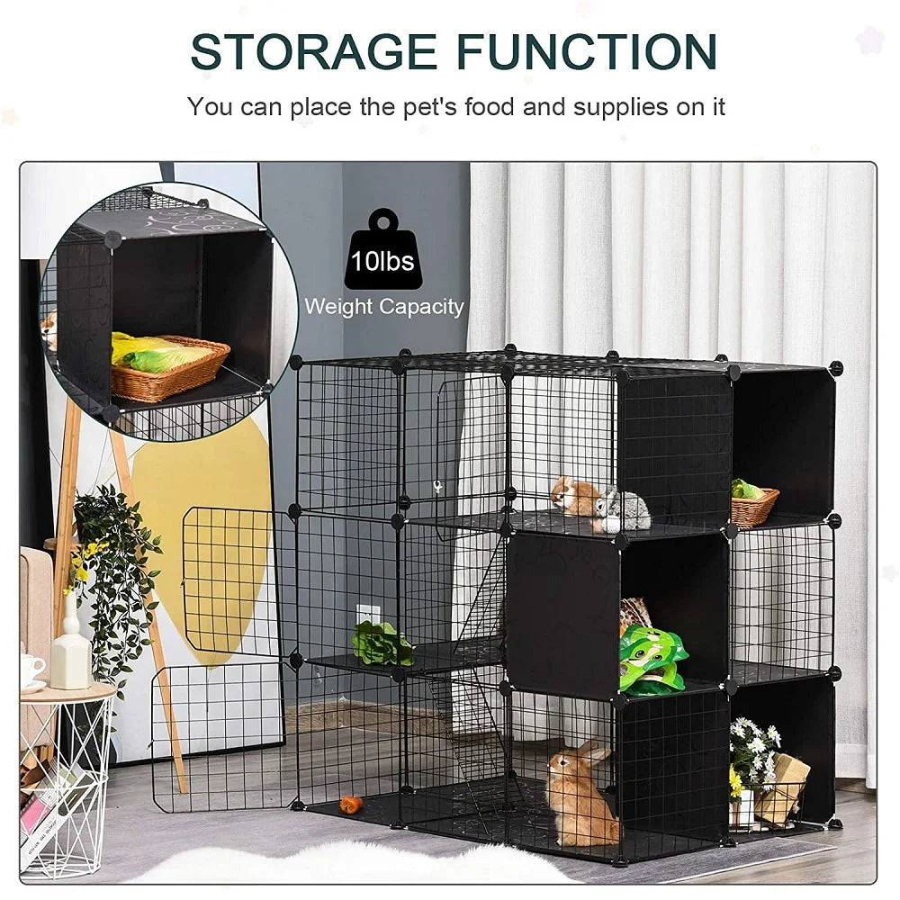 Multi-functional Pet Fence: DIY assembly, crate, playpen, ideal for various pets.