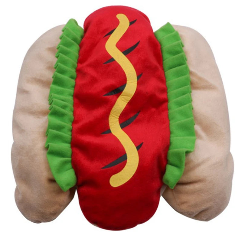 Hamburger Pet Costume: Halloween transformation costume for pets.