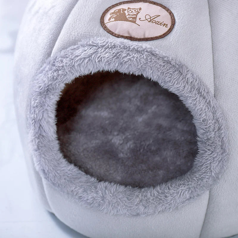 Deep Sleep Winter Cat Bed: Cozy Nest, Indoor Comfort, Cama Gato