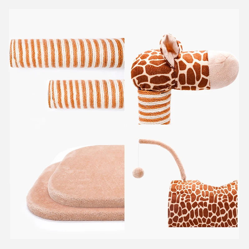 Floor-to-Ceiling Tower: Adjustable condo, scratching post, hammock, activity center.