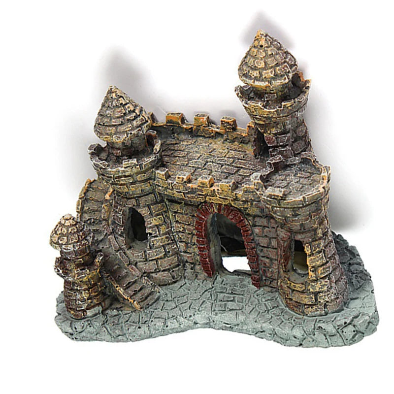Resin Castle Aquarium Ornament: Create a Magical Underwater Landscape!
