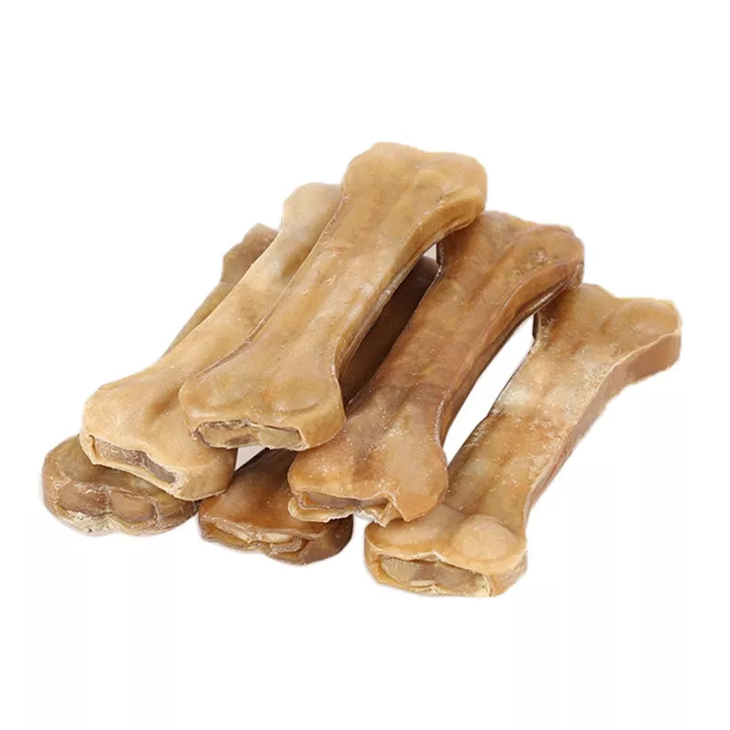 Dog Bones Chews Toys: Leather Cowhide, Molar Teeth Clean Stick