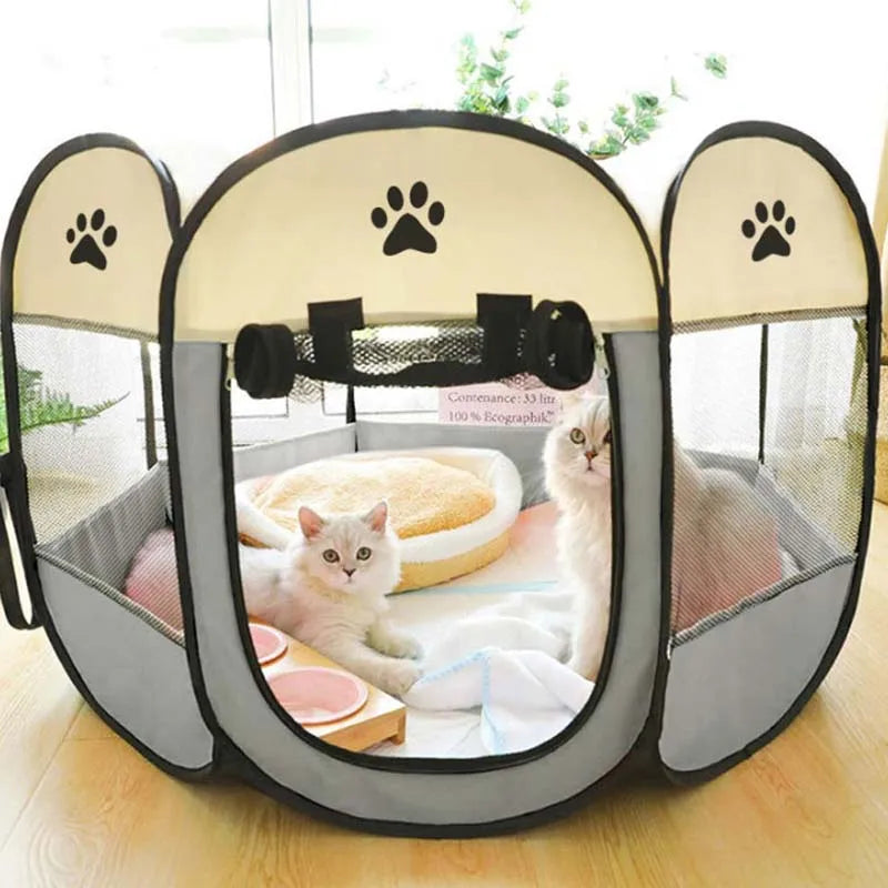 Portable Outdoor Kennels Fences Pet Tent Houses For Large Small Dogs Foldable Indoor Playpen Puppy Cats Pet Cage Delivery Room