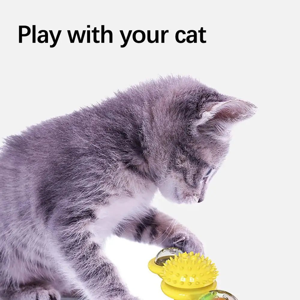 Rotating Windmill Cat Toy: Entertain Your Cat for Hours!