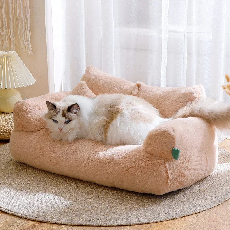 Sofa Bed: Plush, washable, warm, thicken cushion, comfortable, cat furniture.