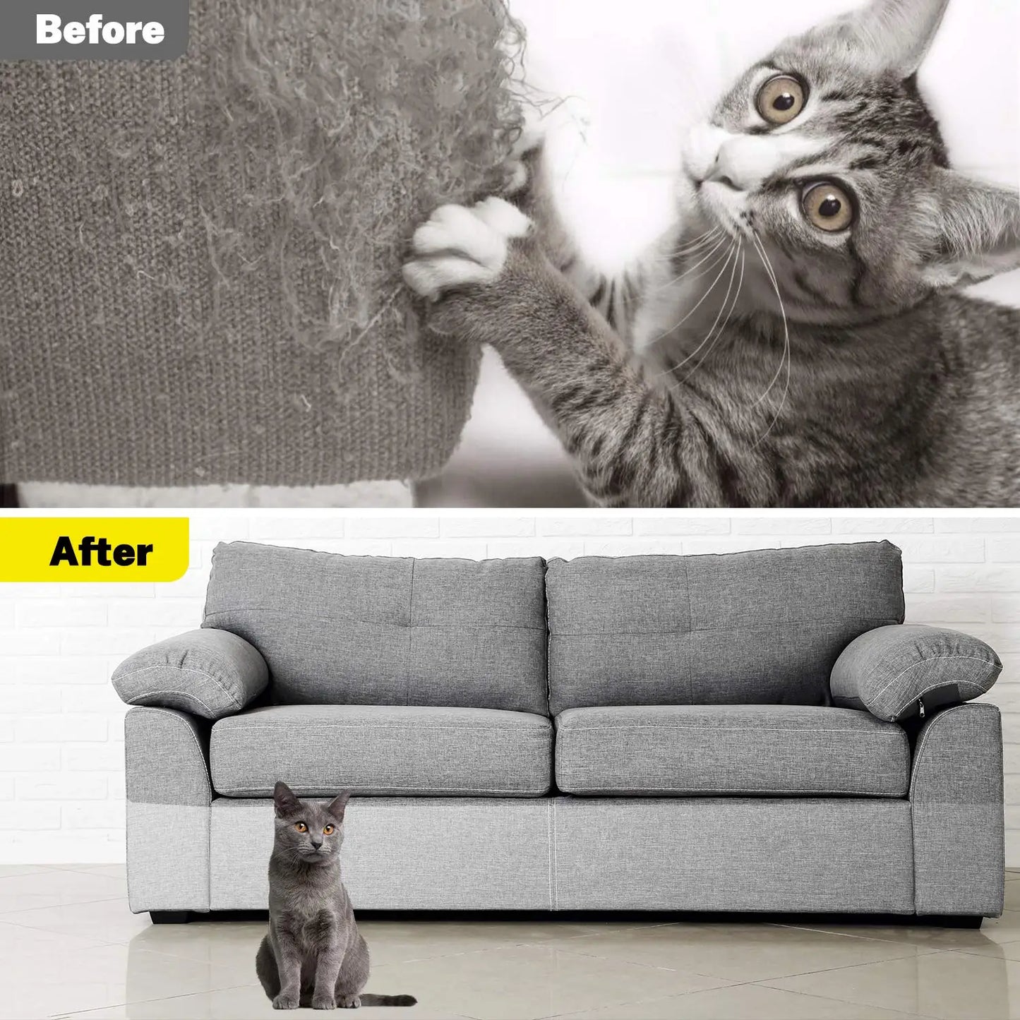 Scratcher Tape: Guards sofa, preserves furniture, couch protector, deterrent pad.