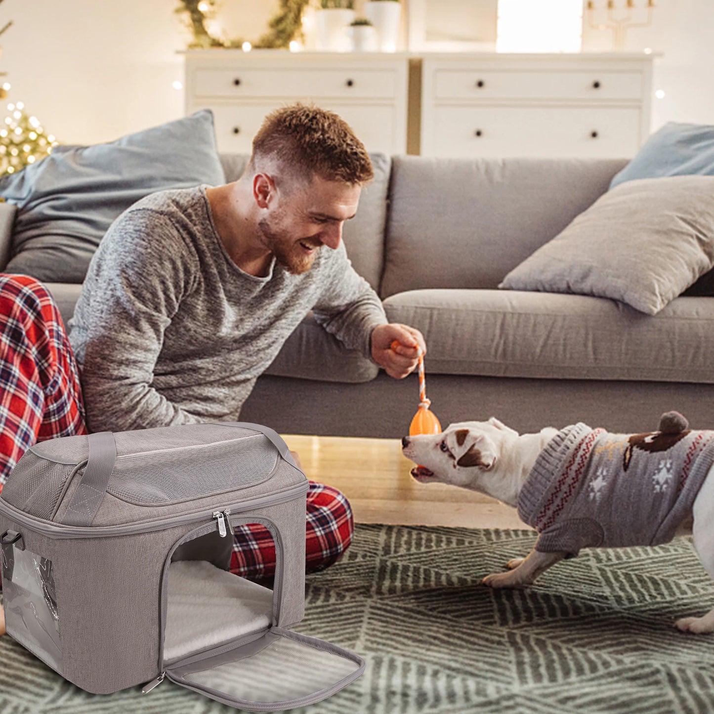 Breathable Cat Carrier: Airline Approved Bag for Small Pets.