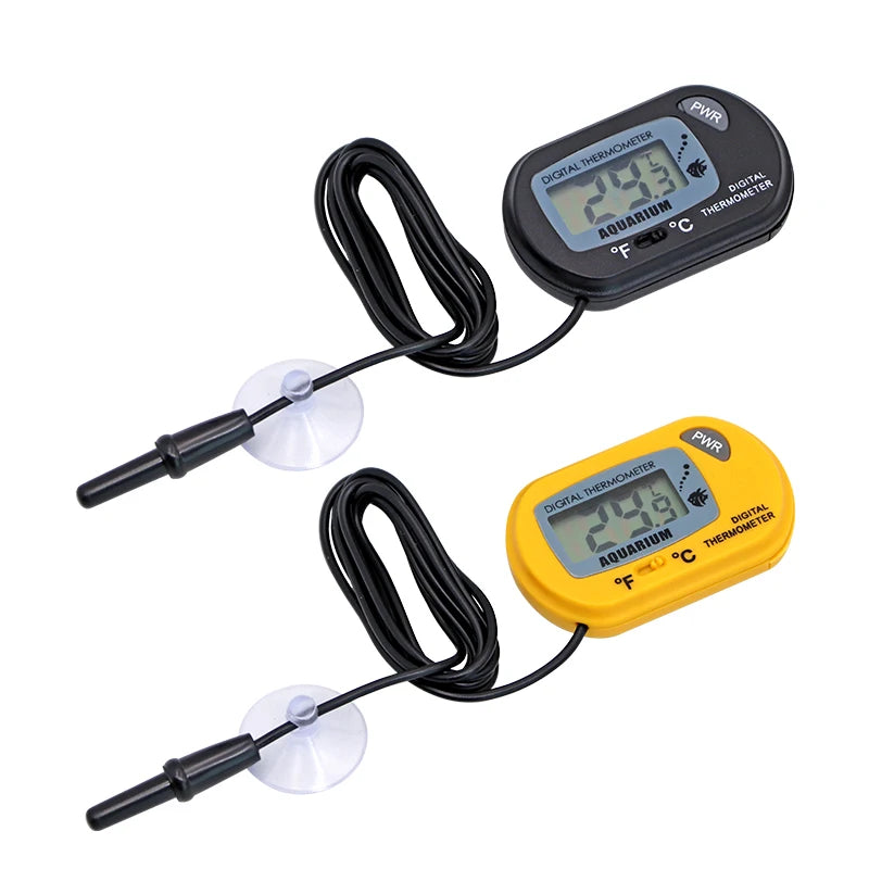 Digital Aquarium Thermometer: LCD display, temperature detector, aquatic pet tool.