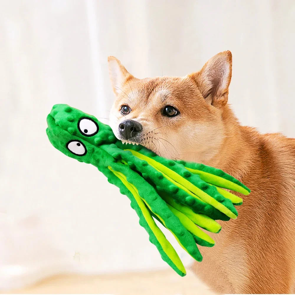 Plush Toy: Interactive, Bite Resistant, Voice Octopus Shell Puzzle