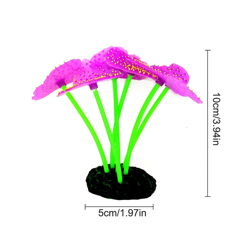 Luminous Anemone Aquarium Decor: Vibrant Underwater Ornament