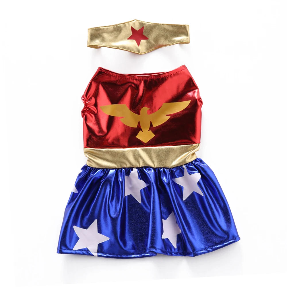 Wizard Pet Dress: Halloween and Christmas costume for small to medium pets.