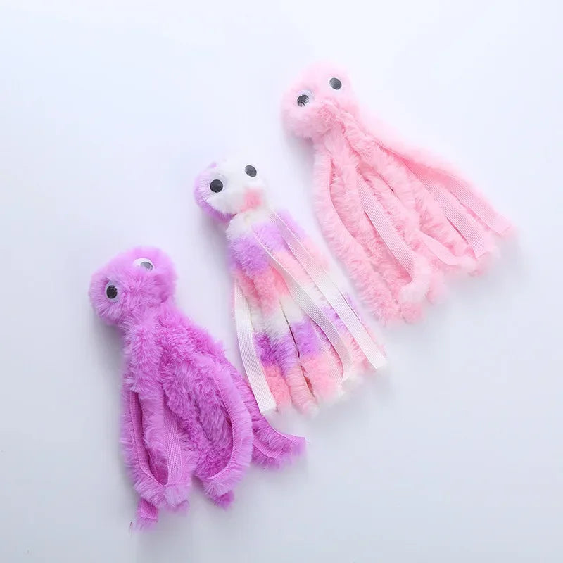 Cat Plush Toy: Retractable octopus toy for cats.