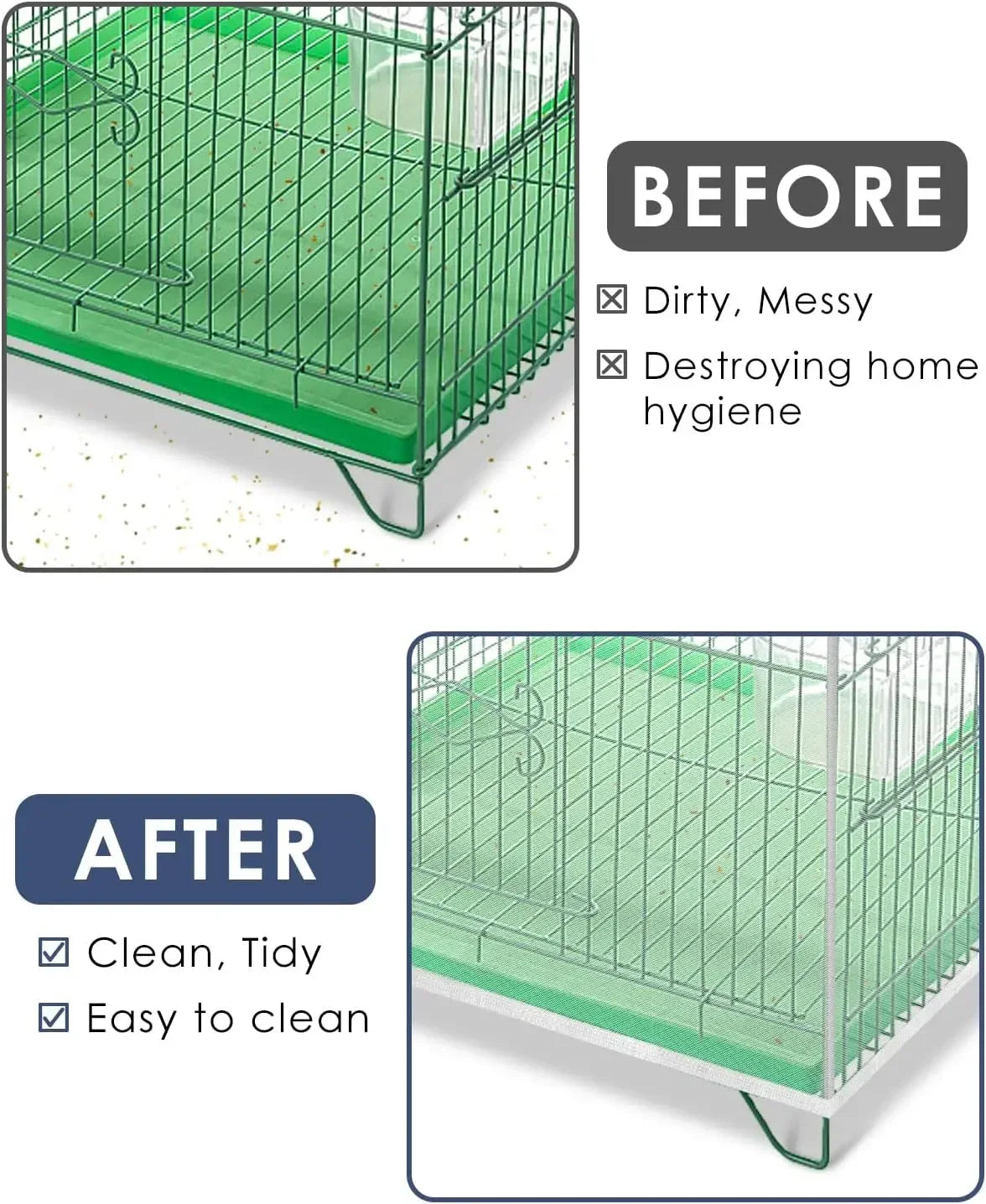 Mesh Bird Cage Cover: Easy-Clean Protector for Pet Birds