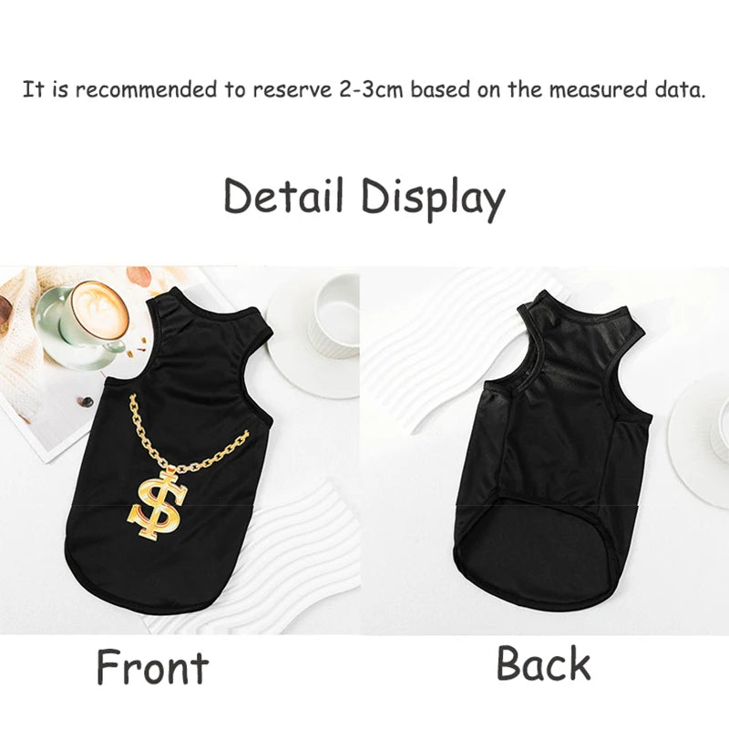 Summer pet clothes: Breathable vests for dogs and cats.