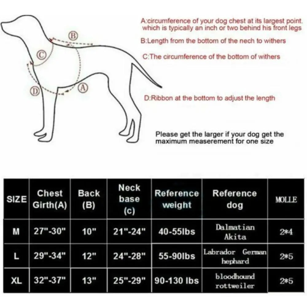 Tactical dog vest: Light harness for pets.