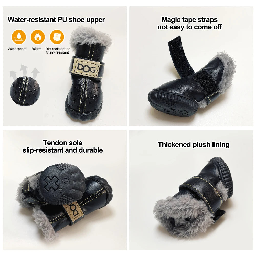 Thick Snow Boots: Keep warm, autumn-winter, for VIP dogs.