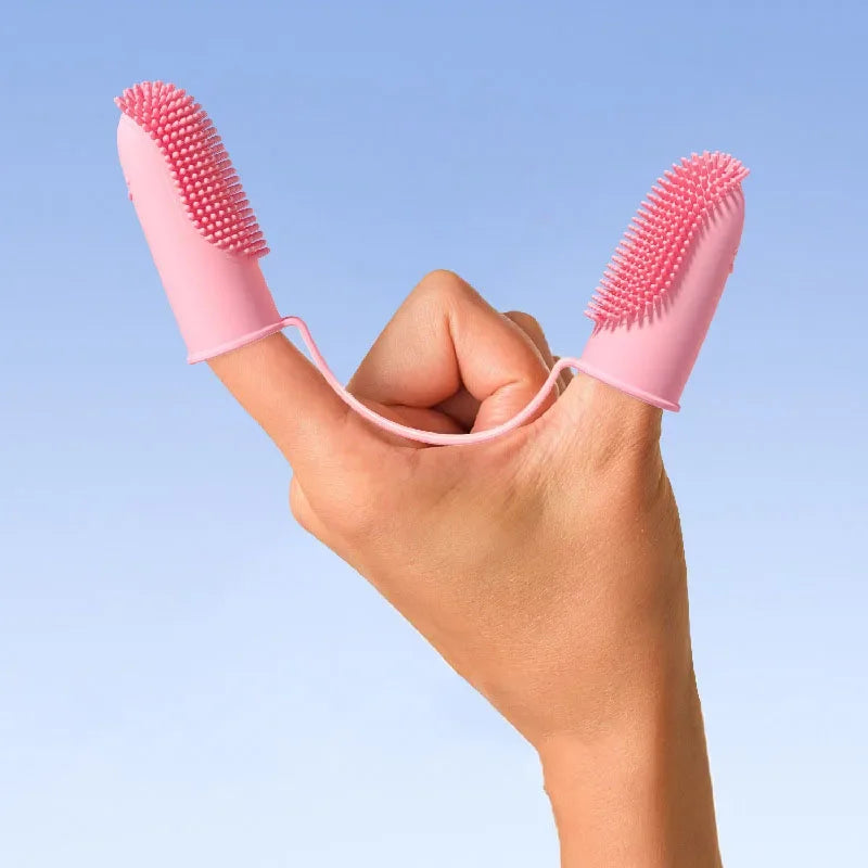 Soft Finger Toothbrush: Nontoxic silicone, teeth cleaning, for dogs and cats.