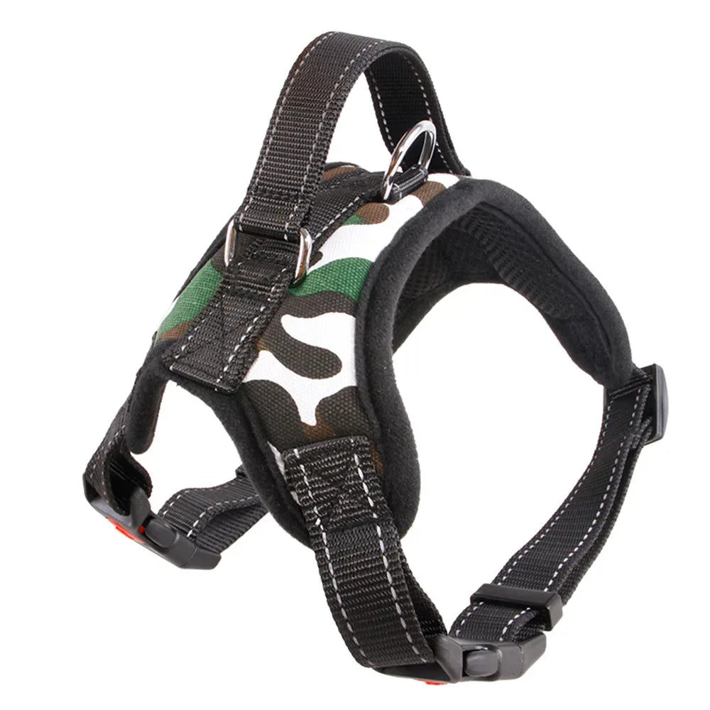 Reflective Dog Vest : Adjustable harness with patches for dogs.