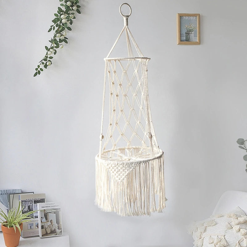 Macrame Cat Hammock: Stylish Wall Decor for Pets