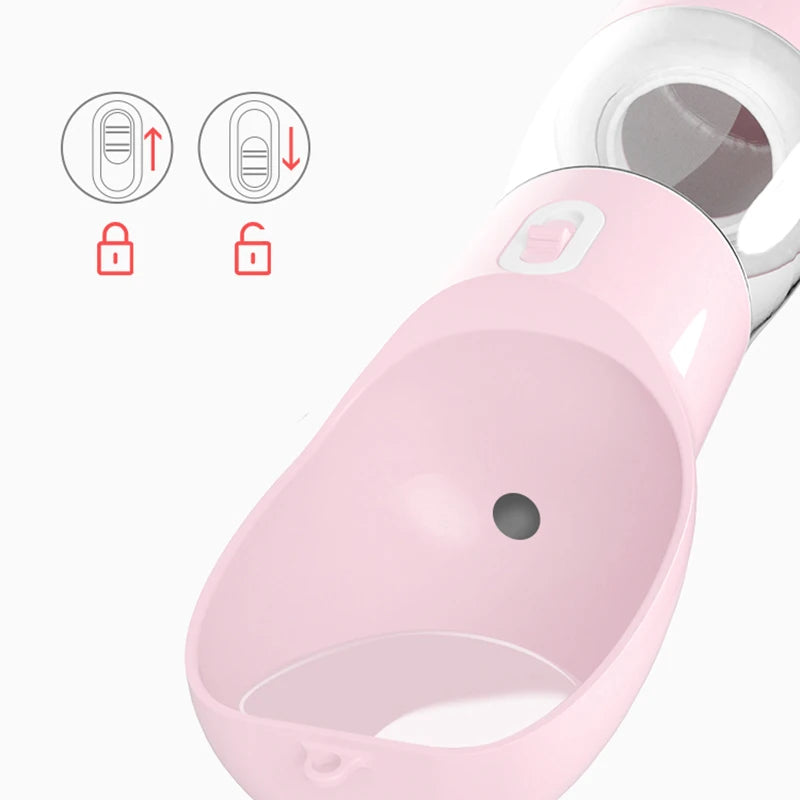 Portable Water Bottle Feeder: Outdoor Travel Drinking Bowl for Pets