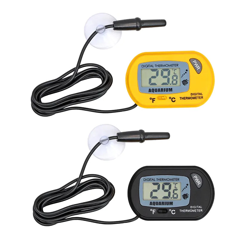 Digital Aquarium Thermometer: LCD display, temperature detector, aquatic pet tool.