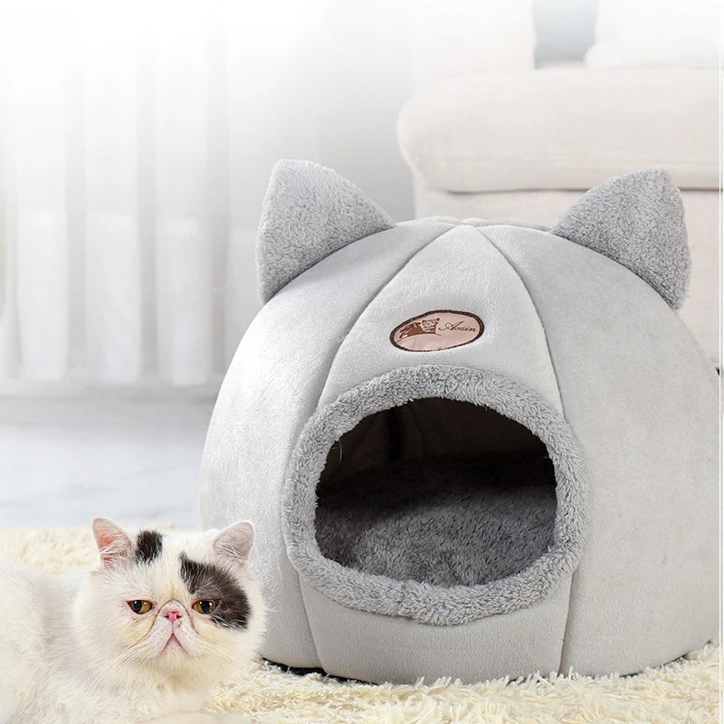 Deep Sleep Winter Cat Bed: Cozy Nest, Indoor Comfort, Cama Gato