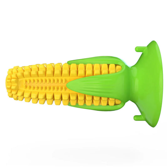 Durable rubber chew toy: Squeaky fun for dogs, promotes dental health.