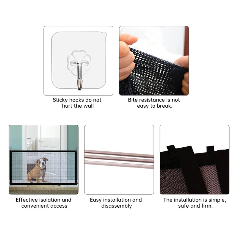 Clear Dog Fence: Protective, Balcony Safety Door, Hanging Net