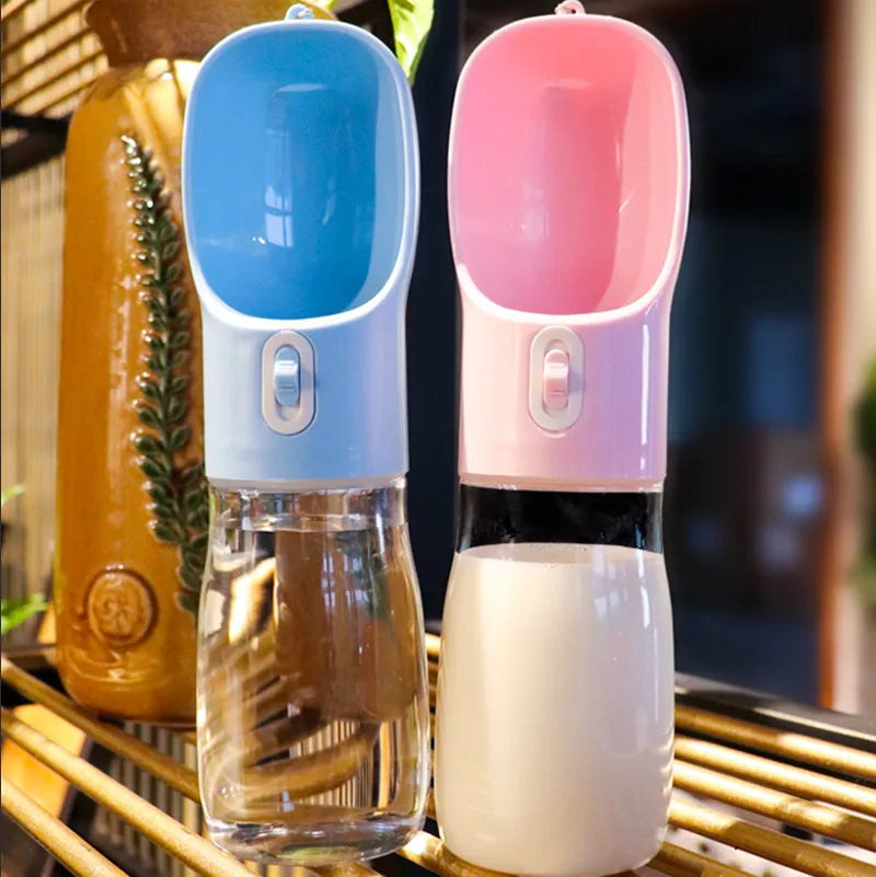 Portable Water Bottle Feeder: Outdoor Travel Drinking Bowl for Pets