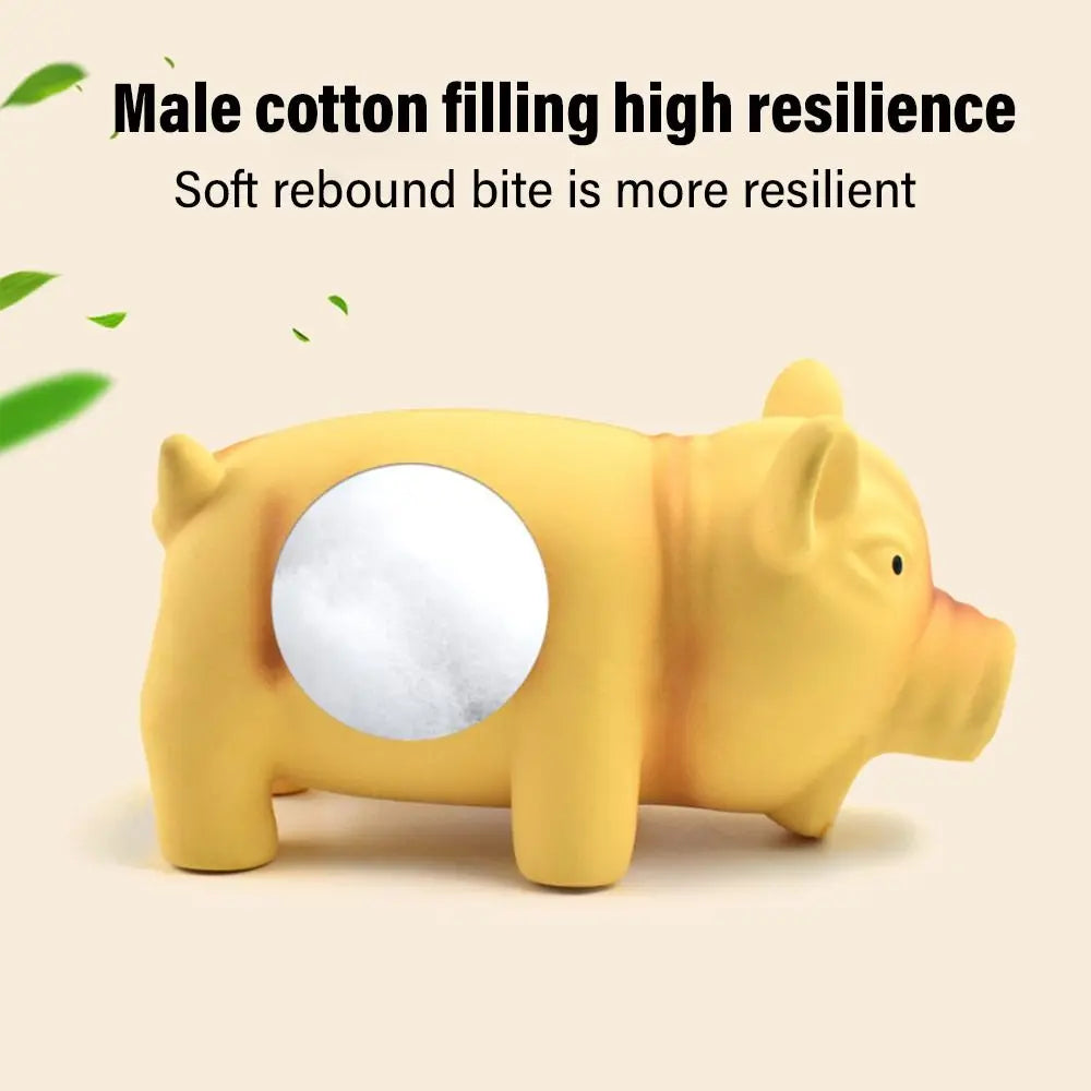 Latex Pig Toy: Grunter Sound Stuffed Chew Toy