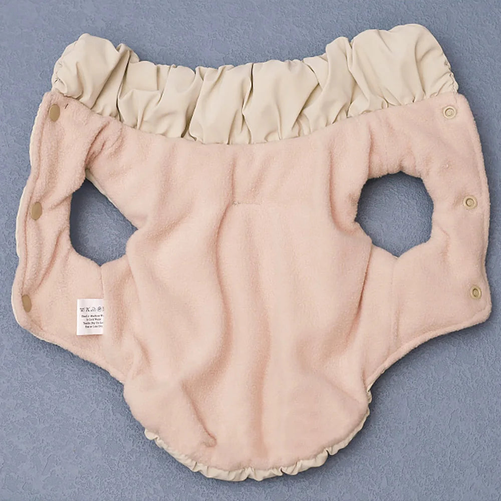 Winter padded pet coat: Stylish, warm outfit for small to medium pets.